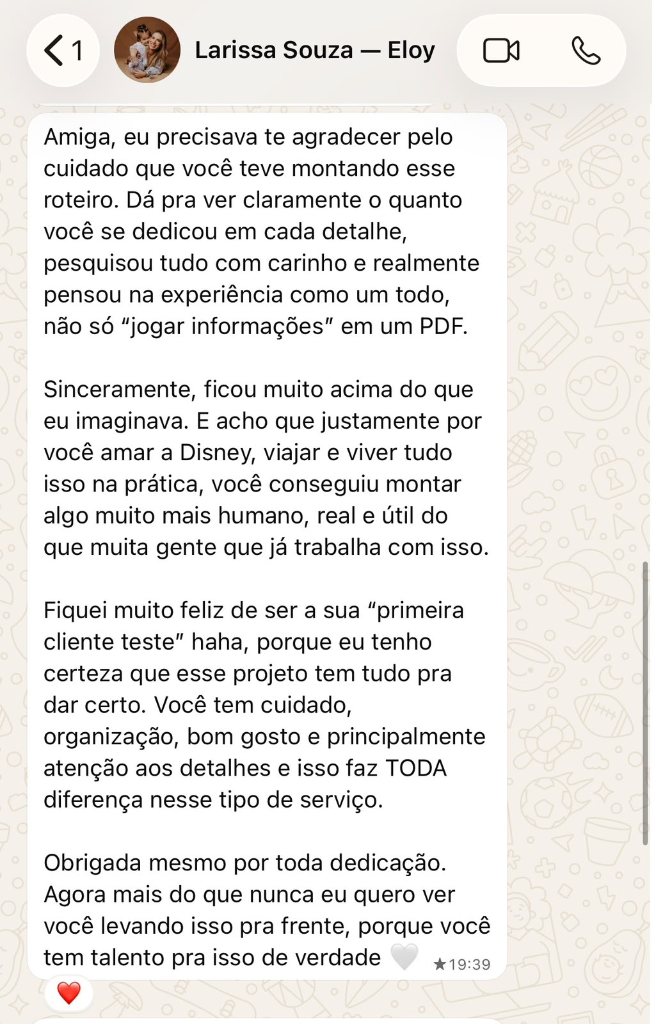Depoimento real WhatsApp Larissa Souza